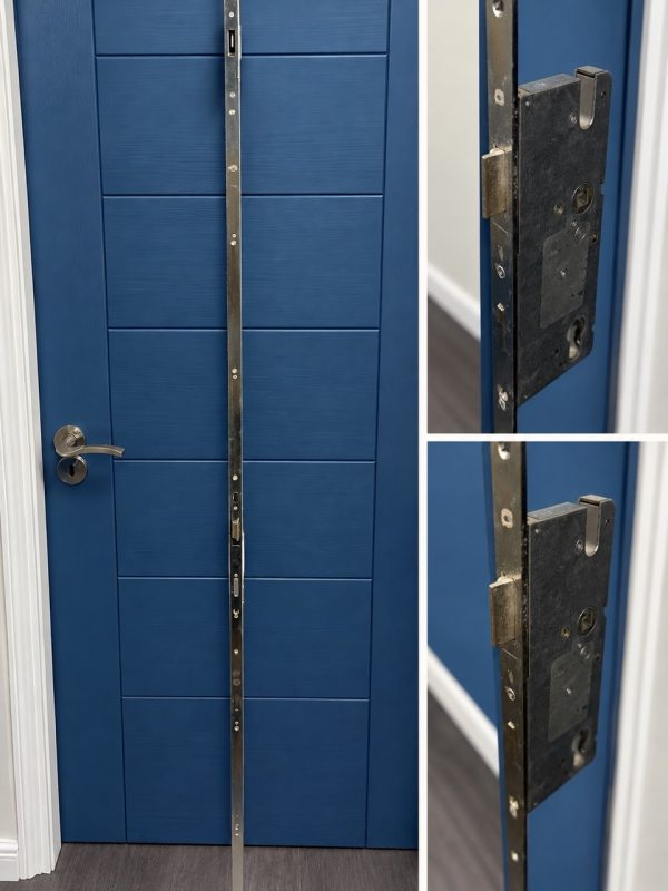 Blue Door Winkhaus Lock Detail Collage
